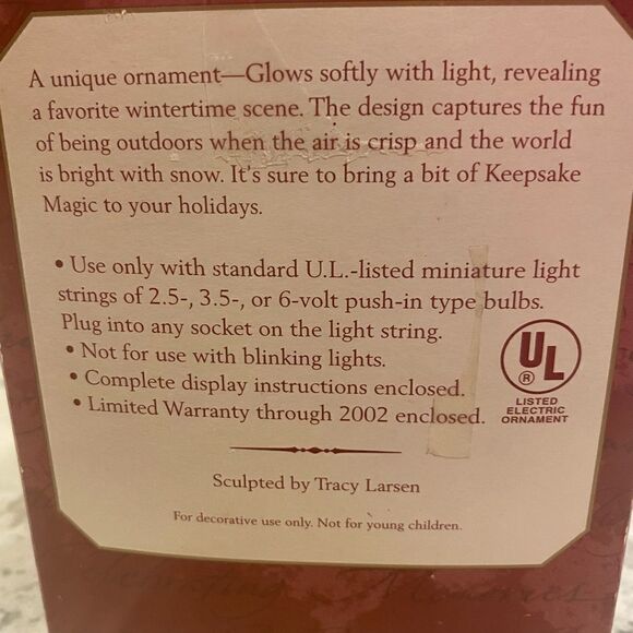 Hallmark 1999 Keepsake “Let It Snow!” Ornament Fine Porcelain Light Magic Series - Picture 9 of 12